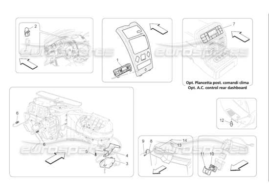 a part diagram from the Maserati Quattroporte M139 (2005-2013) parts catalogue