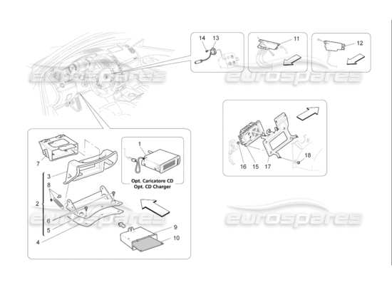 a part diagram from the Maserati Quattroporte M139 (2005-2013) parts catalogue