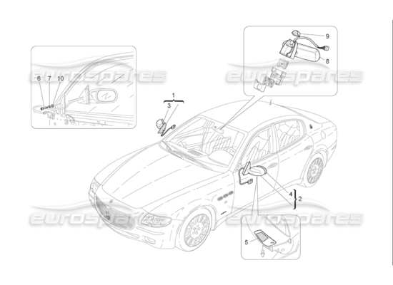 a part diagram from the Maserati Quattroporte M139 (2005-2013) parts catalogue