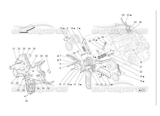 a part diagram from the Maserati Quattroporte M139 (2005-2013) parts catalogue