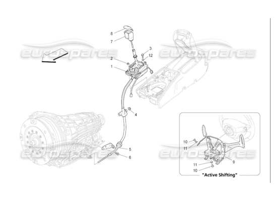 a part diagram from the Maserati Quattroporte M139 (2005-2013) parts catalogue