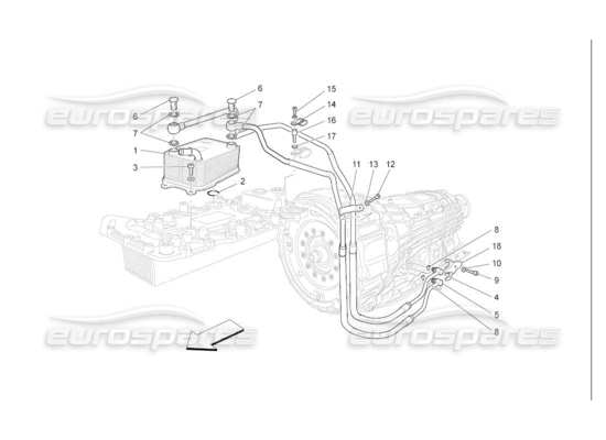 a part diagram from the Maserati Quattroporte M139 (2005-2013) parts catalogue