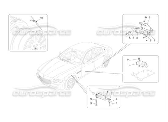 a part diagram from the Maserati Quattroporte M139 (2005-2013) parts catalogue