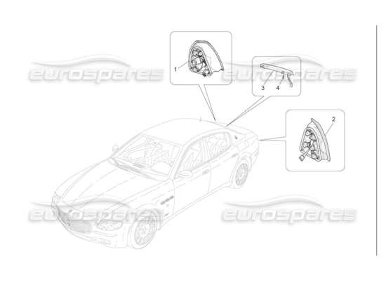 a part diagram from the Maserati Quattroporte M139 (2005-2013) parts catalogue