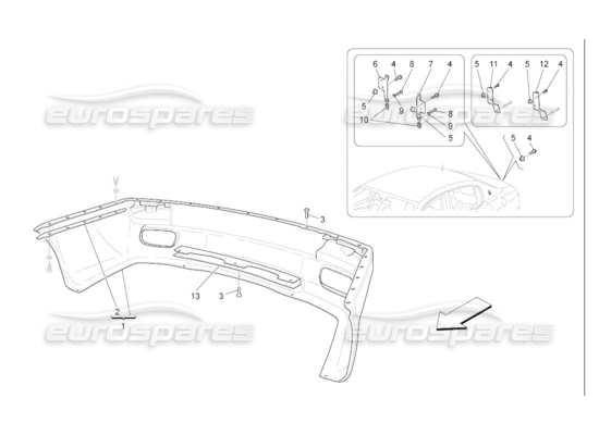 a part diagram from the Maserati Quattroporte M139 (2005-2013) parts catalogue