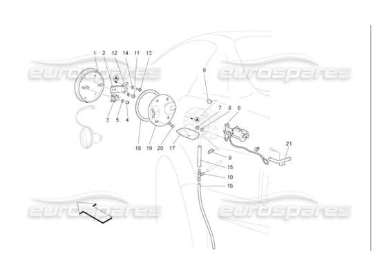 a part diagram from the Maserati Quattroporte M139 (2005-2013) parts catalogue