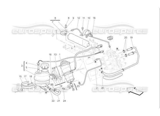 a part diagram from the Maserati Quattroporte M139 (2005-2013) parts catalogue