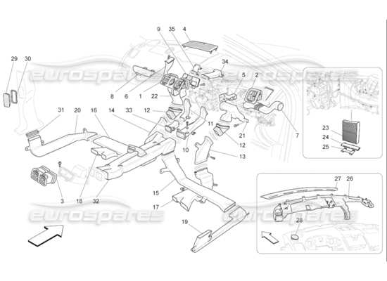 a part diagram from the Maserati Quattroporte M139 (2005-2013) parts catalogue