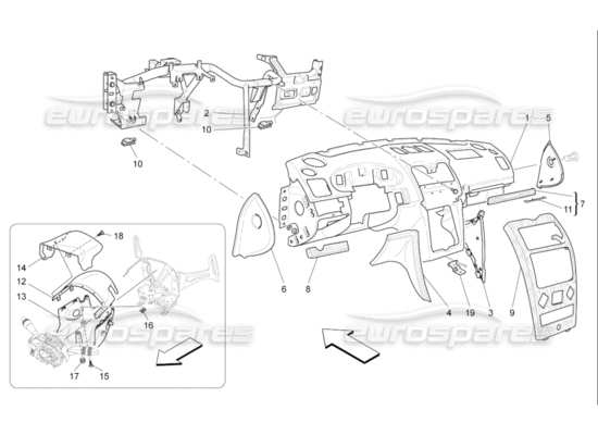 a part diagram from the Maserati Quattroporte M139 (2005-2013) parts catalogue