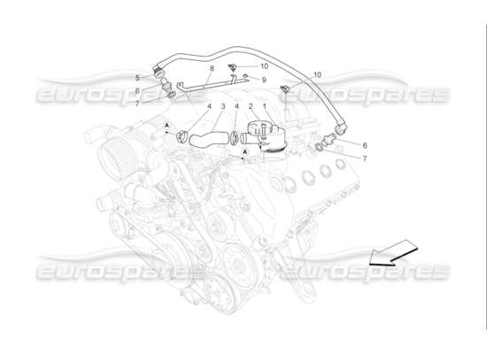 a part diagram from the Maserati Quattroporte M139 (2005-2013) parts catalogue