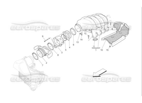 a part diagram from the Maserati Quattroporte M139 (2005-2013) parts catalogue