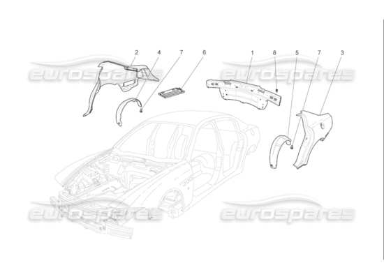 a part diagram from the Maserati Quattroporte M139 (2005-2013) parts catalogue