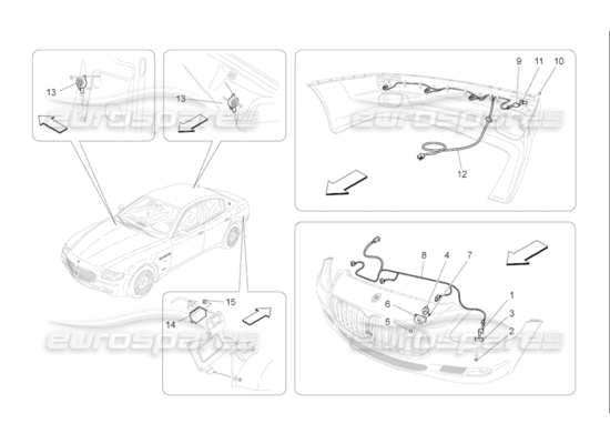 a part diagram from the Maserati Quattroporte M139 (2005-2013) parts catalogue