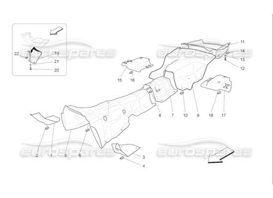 a part diagram from the Maserati Quattroporte M139 (2005-2013) parts catalogue