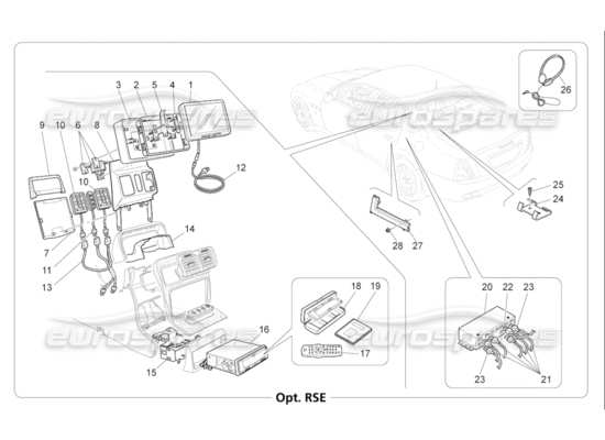 a part diagram from the Maserati Quattroporte M139 (2005-2013) parts catalogue