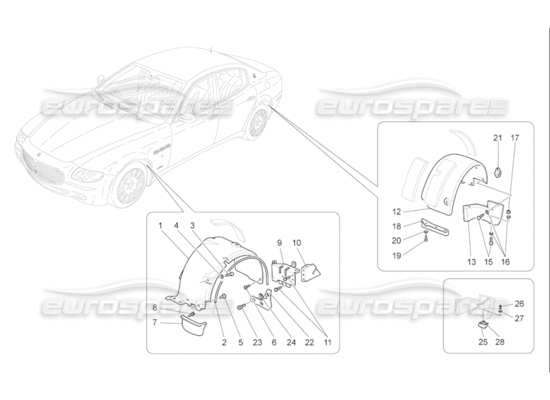 a part diagram from the Maserati Quattroporte M139 (2005-2013) parts catalogue