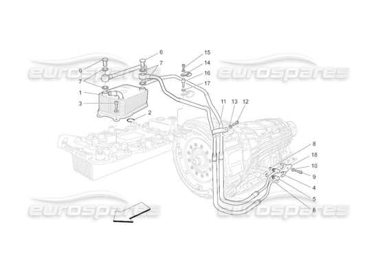 a part diagram from the Maserati Quattroporte M139 (2005-2013) parts catalogue