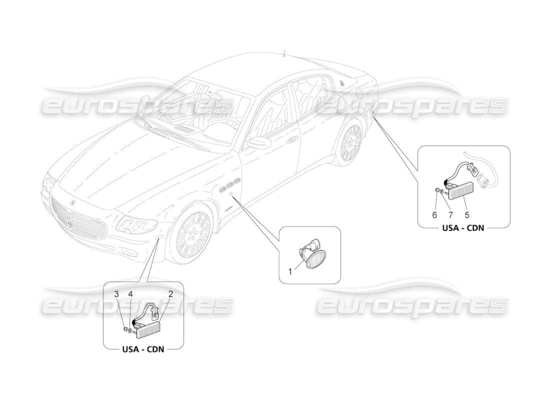 a part diagram from the Maserati Quattroporte M139 (2005-2013) parts catalogue