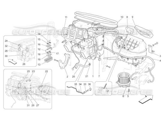 a part diagram from the Maserati Quattroporte M139 (2005-2013) parts catalogue