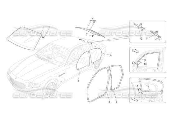 a part diagram from the Maserati Quattroporte M139 (2005-2013) parts catalogue