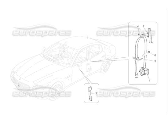 a part diagram from the Maserati Quattroporte M139 (2005-2013) parts catalogue