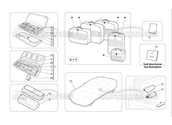 a part diagram from the Maserati Quattroporte M139 (2005-2013) parts catalogue