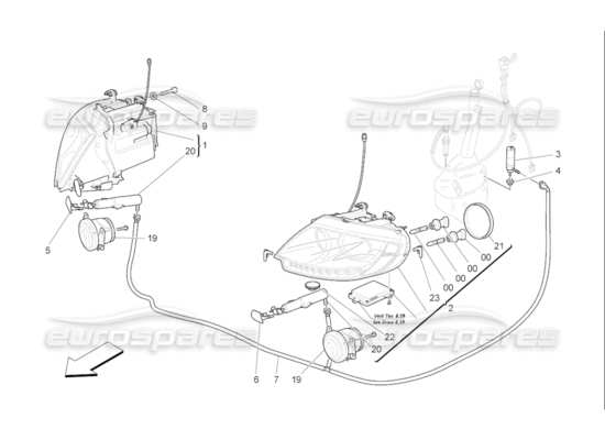 a part diagram from the Maserati Quattroporte M139 (2005-2013) parts catalogue