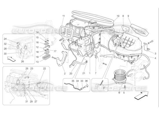 a part diagram from the Maserati Quattroporte M139 (2005-2013) parts catalogue