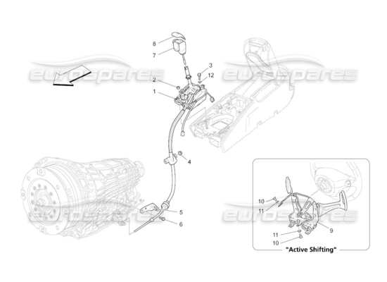 a part diagram from the Maserati Quattroporte M139 (2005-2013) parts catalogue