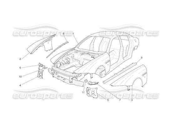 a part diagram from the Maserati Quattroporte M139 (2005-2013) parts catalogue