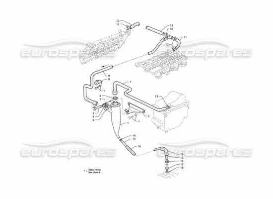 a part diagram from the Maserati Quattroporte (1996-2001) parts catalogue