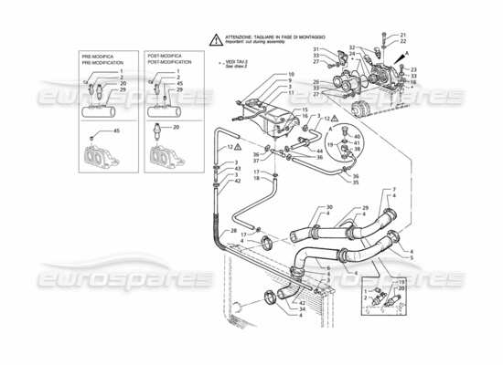 a part diagram from the Maserati Quattroporte (1996-2001) parts catalogue