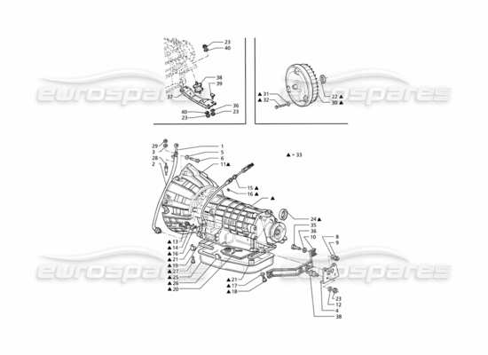 a part diagram from the Maserati Quattroporte (1996-2001) parts catalogue