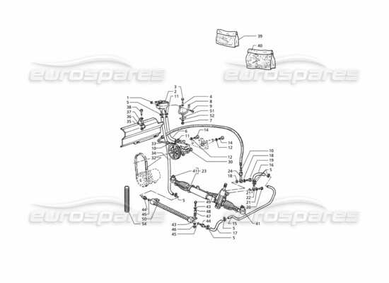 a part diagram from the Maserati Quattroporte (1996-2001) parts catalogue