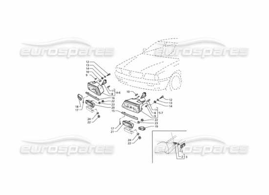 a part diagram from the Maserati Quattroporte (1996-2001) parts catalogue