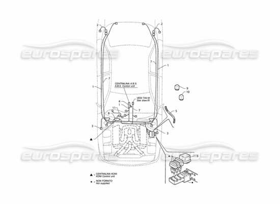 a part diagram from the Maserati Quattroporte (1996-2001) parts catalogue