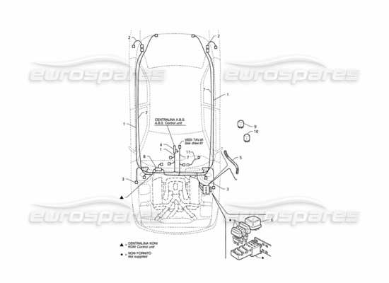 a part diagram from the Maserati Quattroporte (1996-2001) parts catalogue