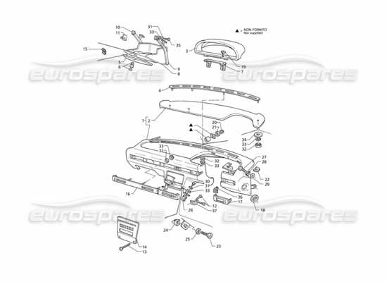 a part diagram from the Maserati Quattroporte (1996-2001) parts catalogue