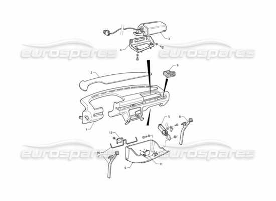 a part diagram from the Maserati Quattroporte (1996-2001) parts catalogue