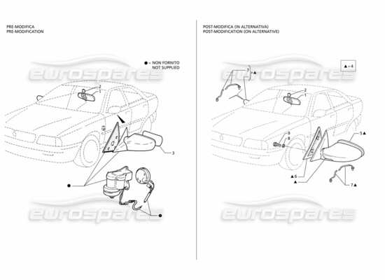 a part diagram from the Maserati Quattroporte (1996-2001) parts catalogue