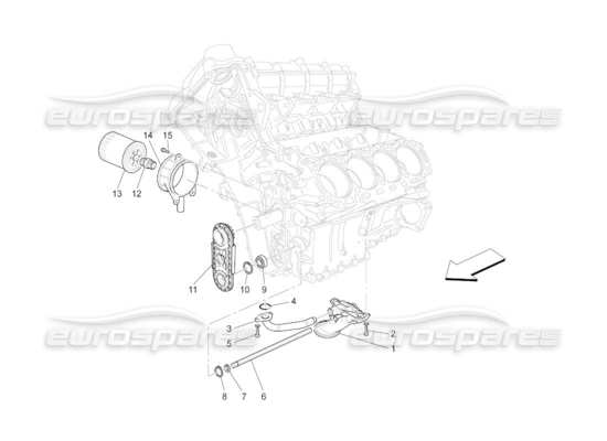 a part diagram from the Maserati Quattroporte M139 (2005-2013) parts catalogue