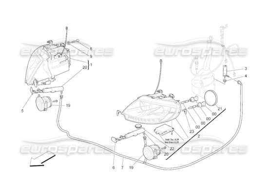 a part diagram from the Maserati Quattroporte M139 (2005-2013) parts catalogue