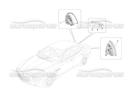 a part diagram from the Maserati Quattroporte M139 (2005-2013) parts catalogue