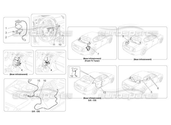 a part diagram from the Maserati Quattroporte M139 (2005-2013) parts catalogue