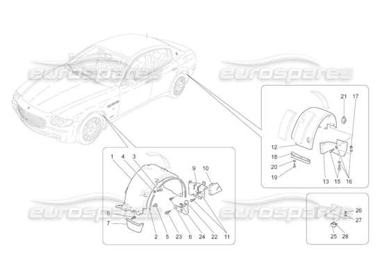 a part diagram from the Maserati Quattroporte M139 (2005-2013) parts catalogue