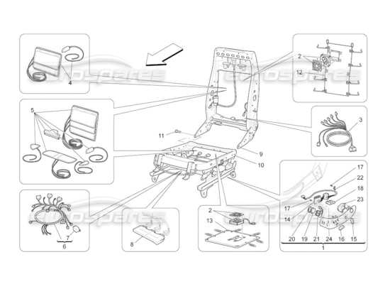 a part diagram from the Maserati Quattroporte M139 (2005-2013) parts catalogue