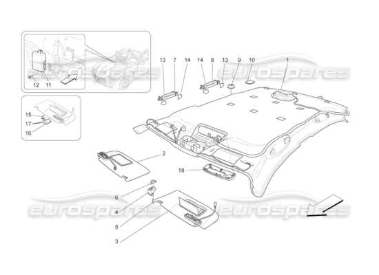 a part diagram from the Maserati Quattroporte M139 (2005-2013) parts catalogue