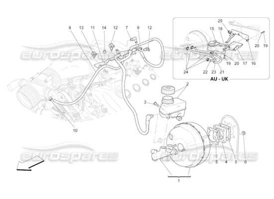 a part diagram from the Maserati GranCabrio parts catalogue