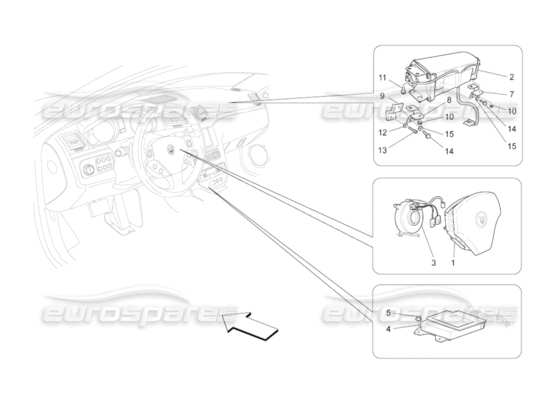 a part diagram from the Maserati GranCabrio parts catalogue