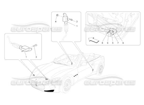 a part diagram from the Maserati GranCabrio parts catalogue